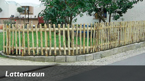 Lattenzaun aus Kastanienholz